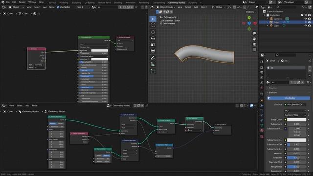 Geometry Nodes Curve Mapping смотреть онлайн