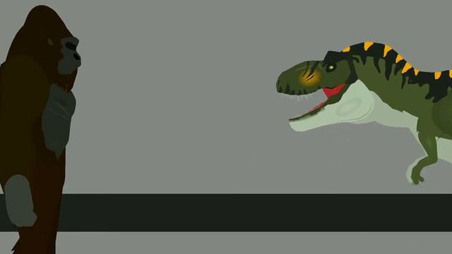 T rex jp3 Vs King kong 2005 |Stick nodes Pro смотреть онлайн