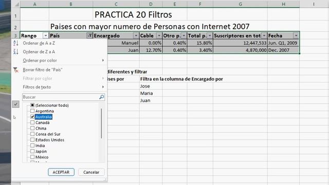 Practica 20 - Excel смотреть онлайн
