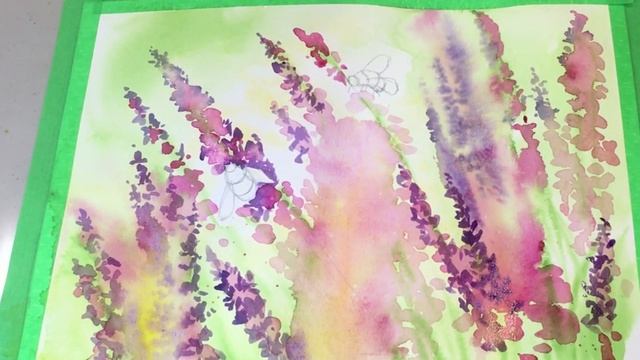 How to Draw Lavender Flowers with watercolor / Как нарисовать ЛАВАНДУ АКВАРЕЛЬЮ (для начинающих) смотреть онлайн
