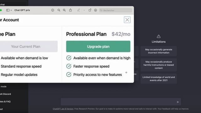 Chat GPT payant : Comparaison entre la version gratuite et la version payante - Open AI смотреть онлайн