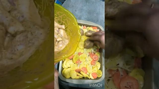 Картошка с курицей в духовке смотреть онлайн