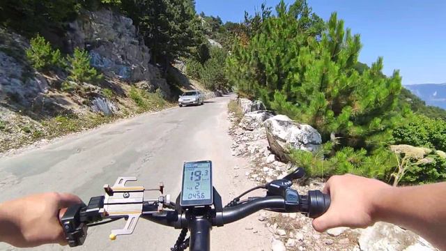 Kugoo Kirin V5 тест на пробег в горах. Дорога на Ай-Петри. Амортизатор 165мм. Тест-драйв по полной )