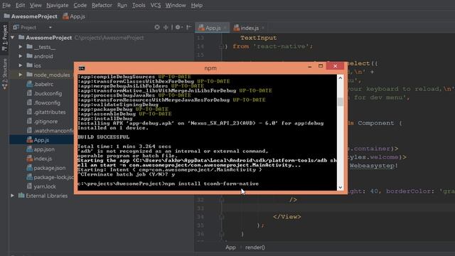 react native form validation full example смотреть онлайн