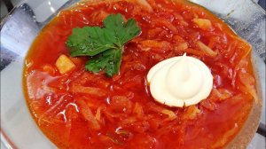 Самый вкусный домашний борщ с квашеной капустой! Как я варю красный борщ.