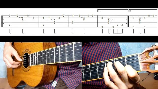 "Экспромт"(Б.Долженко) - Fingerstyle - разбор с табами смотреть онлайн