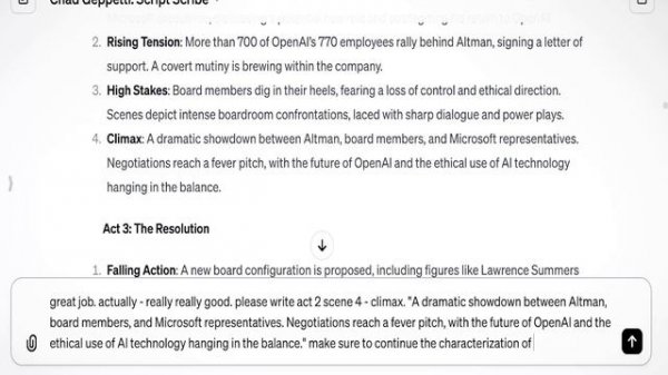 Chat GPT Writes Sam Altman's Wild OpenAI Journey Into a Movie | AI Writers Room Episode 14