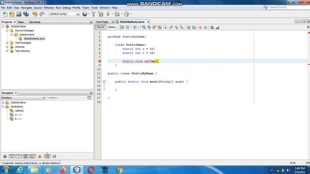 Java the complete Reference Ninth Edition (Chapter 7) Example (14) Static Demo 2 смотреть онлайн