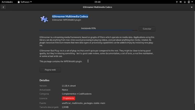 Instalar Codecs en Debian 11 Gnome смотреть онлайн