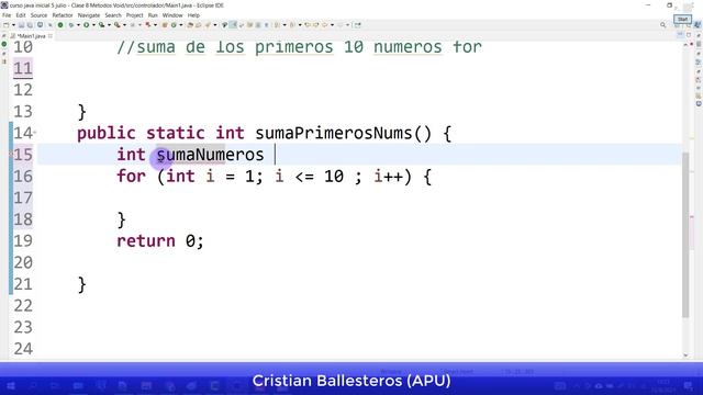 Metodos Return en JAVA determinar la suma de los primeros numeros 1 a 100 смотреть онлайн
