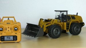HUINA FM 1583 FULL METAL RC WHEEL LOADER UNBOXING, TEST!! *DIE CAST, LIEBHERR RC MODEL