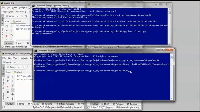 Simple Client/Server Python Chatroom w/ Sockets, Threading, & JSON (public version) смотреть онлайн