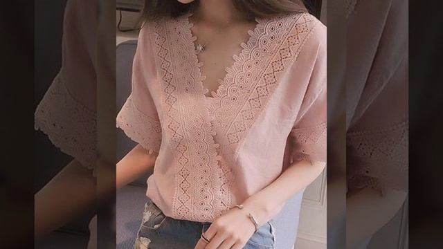 Lace decorated Blouse designs for semi-formal wear 2020} Beautiful Blouse //stylish Blouse ideas смотреть онлайн
