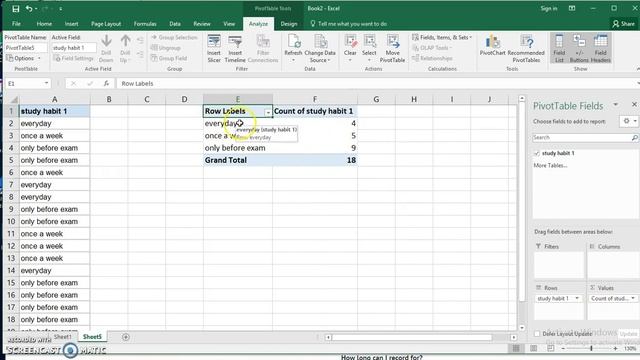Use Excel 2016 To Make Frequency Table For Categorical Data