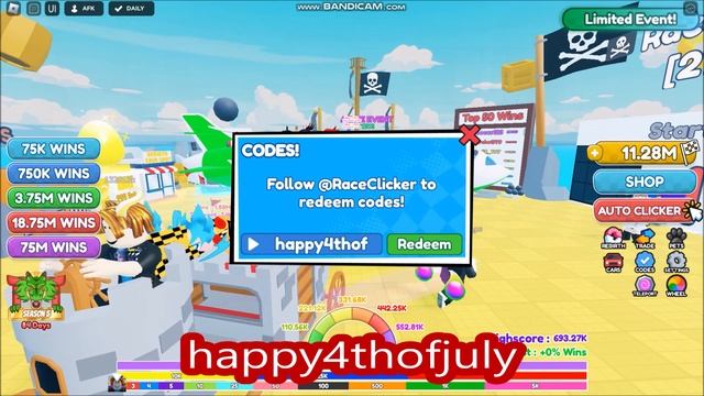 *ALL CODES WORK* Race Clicker ROBLOX | SEPTEMBER 29, 2023 смотреть онлайн
