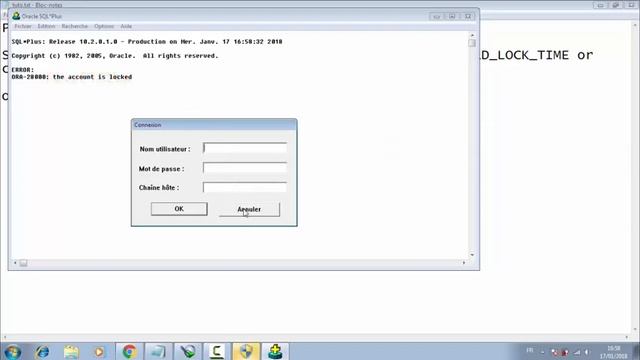 #7- Error ORA 28000 The account is lock ? смотреть онлайн