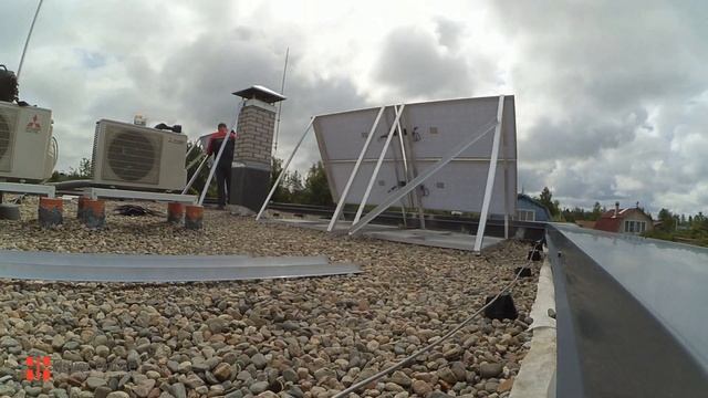 Монтаж солнечной электростанции с поселке Большая Ижора смотреть онлайн