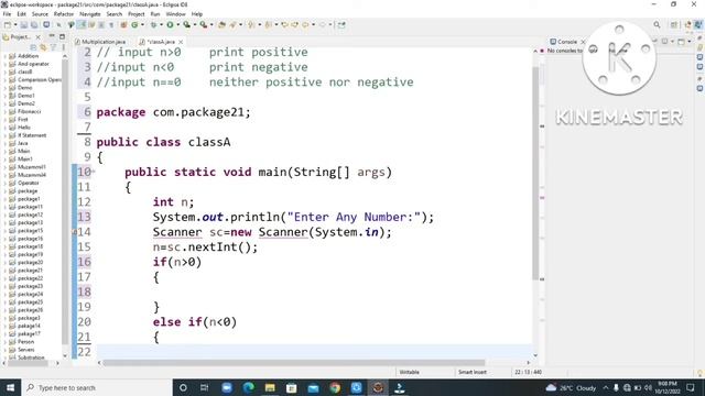 java program to check whether a number is positive or negative numbers or zero смотреть онлайн