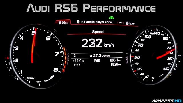 Audi RS6 Performance Vs. Porsche 991 Turbo S 0-300km/h Acceleration Comparison