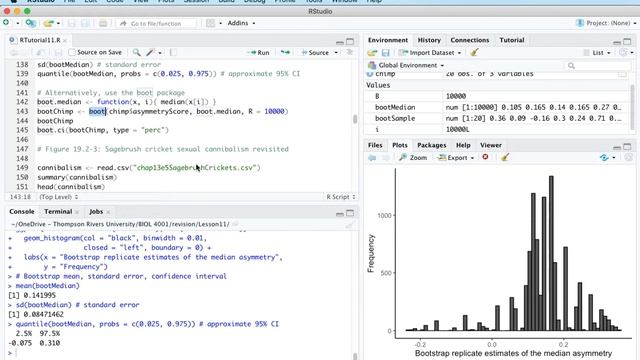 11c: Bootstrapping to estimate standard errors and confidence intervals смотреть онлайн