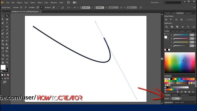 How to round an anchor point / line in Adobe Illustrator смотреть онлайн