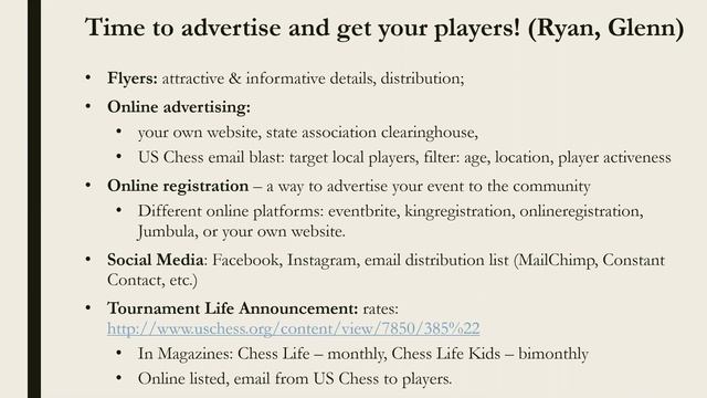 Chess Tournament Organizing 101 смотреть онлайн