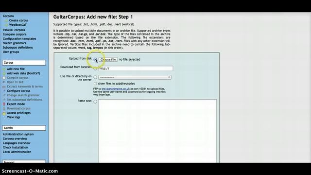 Creating a corpus by uploading your data. смотреть онлайн