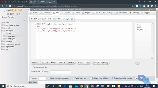 MySQL CREATE TABLE, INSERT, UPDATE AND DELETE query in detail with Eaxmple #sql #mysql #database смотреть онлайн