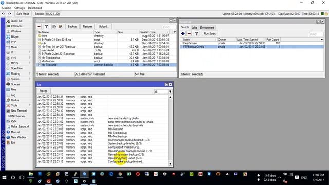 Mikrotik Backup and Export Configuration to FTP Server смотреть онлайн