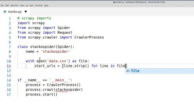 How to read start urls in Scrapy from a csv file | Web Scraping with Python | Run as a script смотреть онлайн