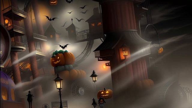 Halloween at Theme park | 1 Hour Live Wallpaper смотреть онлайн