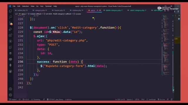 #9 Library management System in PHP OOPs || Edit and Update Category || PHP OOPS with ajax смотреть онлайн