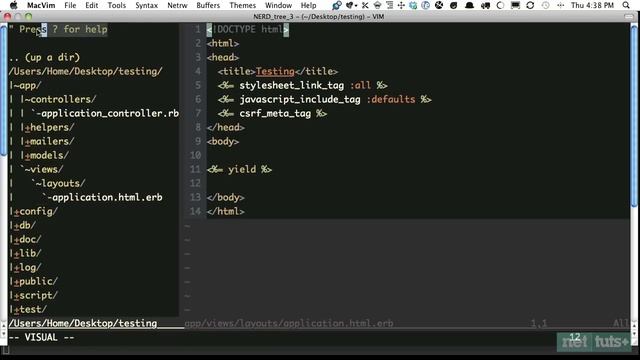 Vim Essential Plugin: NERDTree смотреть онлайн