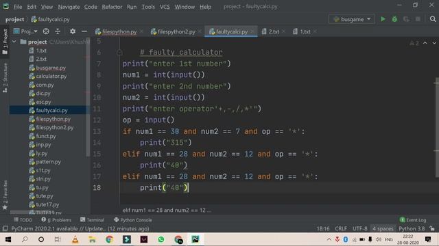 Faulty Calculator in Python | Python Tutorials for Beginners in Hindi | Part-36 | #Python смотреть онлайн