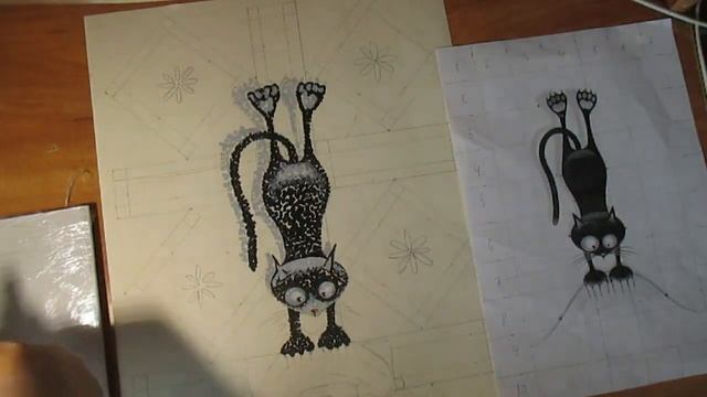 Нарисовать КОТа ватными палочками (ускоренная версия) смотреть онлайн