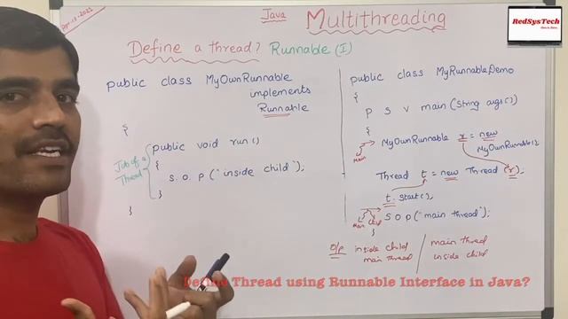 # 126 Runnable interface in Java | Runnable Interface | Runnable | Multithreading |Java | RedSysTec смотреть онлайн