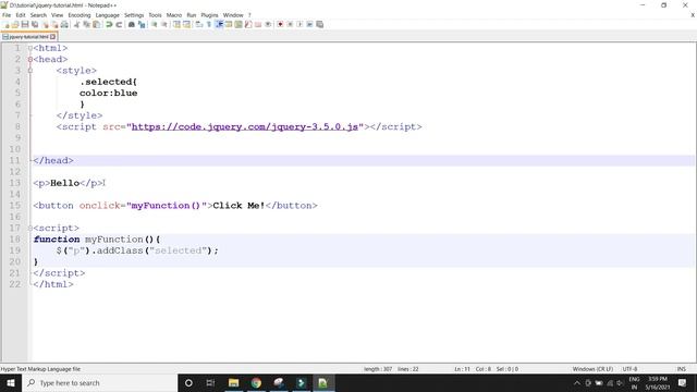 jQuery Tutorial : addClass() Method смотреть онлайн