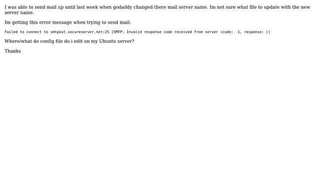 Ubuntu mail PHP port error смотреть онлайн