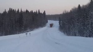 Вывозка леса в хлыстах. Томская область, Первомайский район. 2017 год.