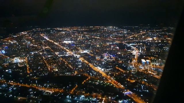 Ночной Новосибирск , вид с Самолета смотреть онлайн