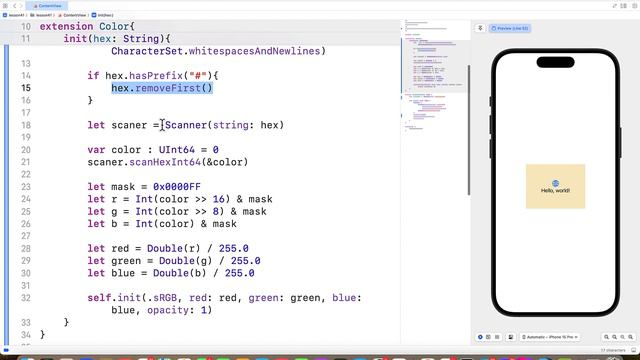 Изучаем SwiftUI | Урок 41 - Создание своего расширения (extension) к Color в SwiftUI смотреть онлайн
