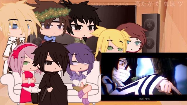 Boruto adults react to Boruto as Iguro,Shinki as Giyuu,Sarada as Mitsuri / 1/2 part 1 / read desc / смотреть онлайн
