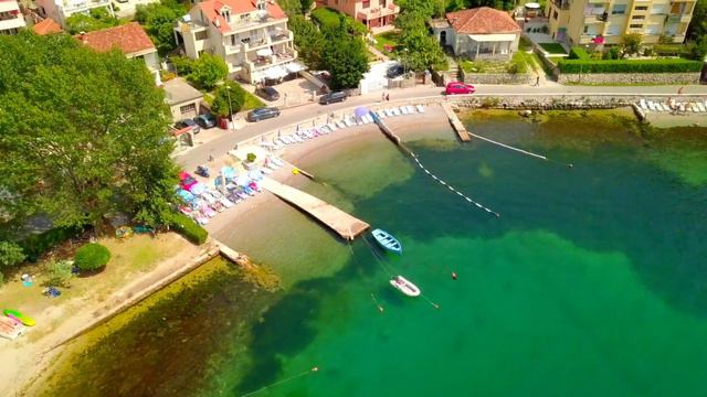 Montenegro. Boka Katorska Bay. Video from drone Dji Mavic Pro. смотреть онлайн