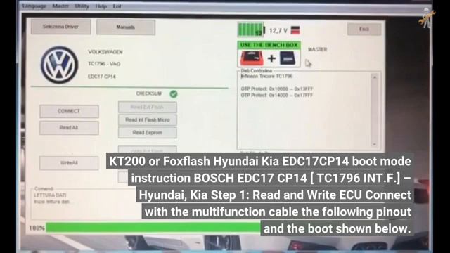 KT200 Failed to Read Kia EDC17C14 on Bench Solution смотреть онлайн