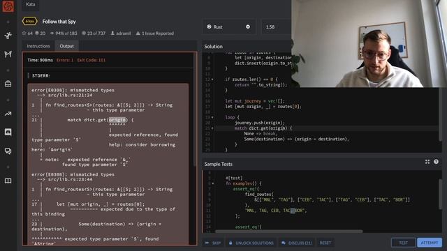 Solving a Rust Kata using HashMaps (#3) смотреть онлайн