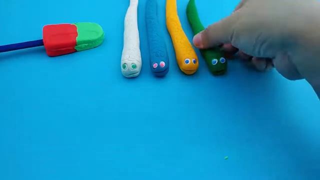 Лепим Мороженое из пластилина Плей До змей смотреть онлайн