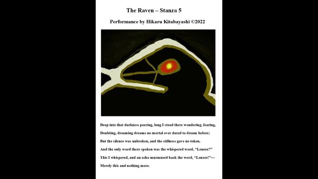 Edgar Allan Poe's The Raven Stanza 5, sung by Hikaru Kitabayashi with Nigerian music смотреть онлайн
