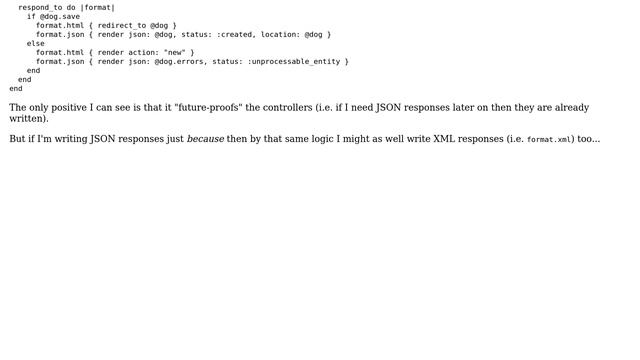 Should one declare alternative response types (e.g. JSON) in Rails controller actions even if... смотреть онлайн