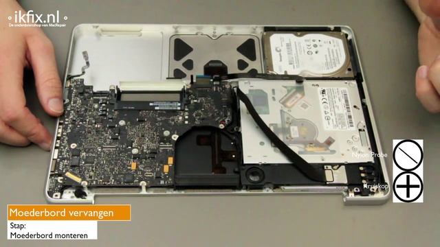 Macbook Pro Unibody 13" 2011 moederbord / logic board vervangen смотреть онлайн