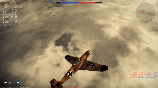 BF109F4 Game 5 Bomber Defender (War Thunder Gameplay) смотреть онлайн